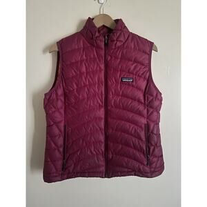 Vintage Spring 2012 Patagonia Red Full Zip Puffer Down Vest Women’s Size L